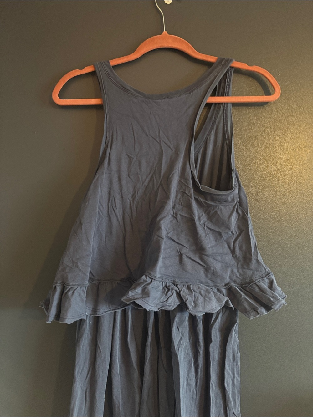 Flowy Navy High-Low Ruffle Dress - Picture 5 of 5